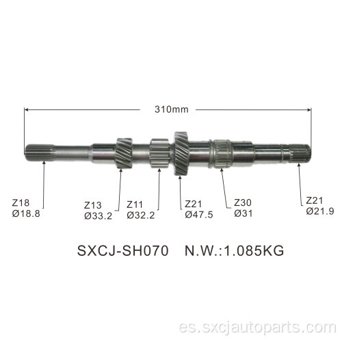 OEM9071585 Eje de engranaje de transmisión de auto piezas para la vela 1.2